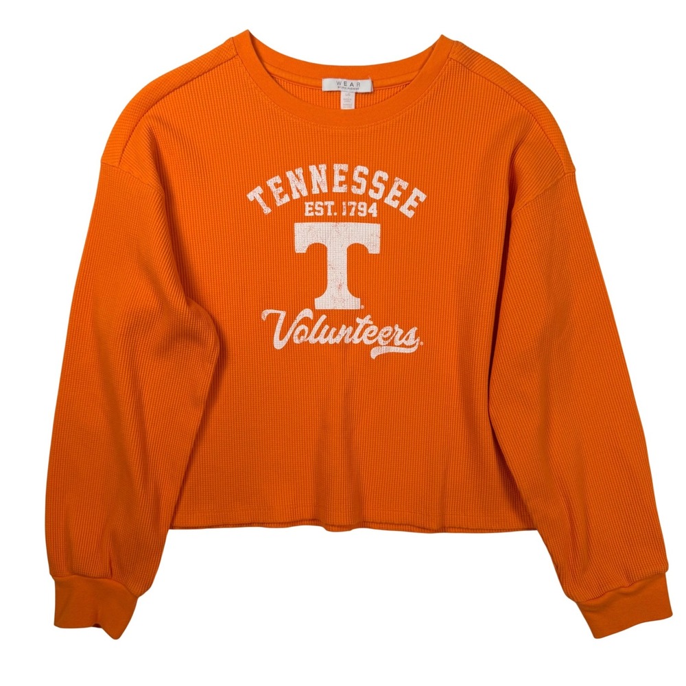 WEAR by Erin Andrews Tennessee Volunteers‎ Women L Orange Excellent Waffle Top